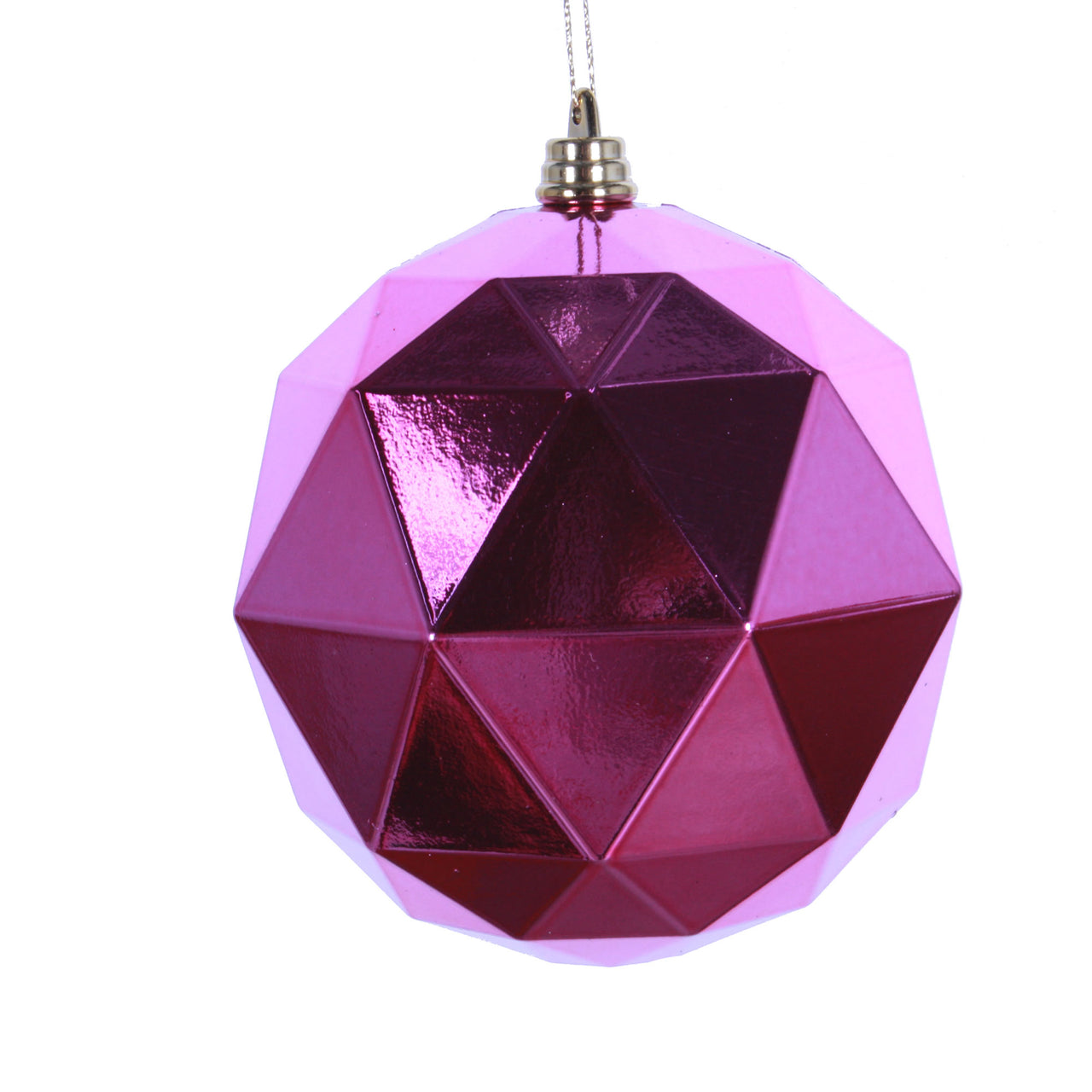 6" Mauve Shiny Geometric Ball