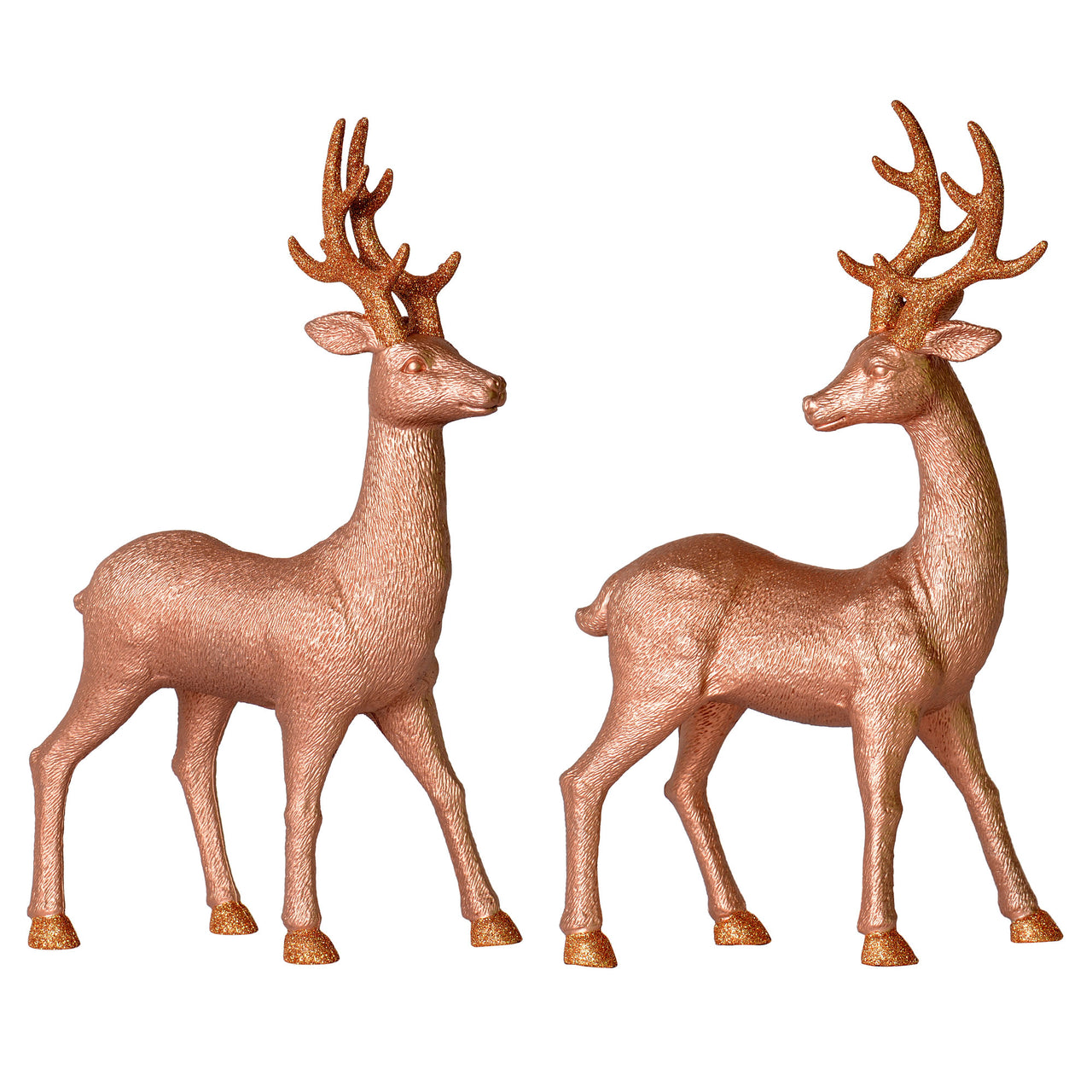 16.5" Rose Gold Deer w/Glitter