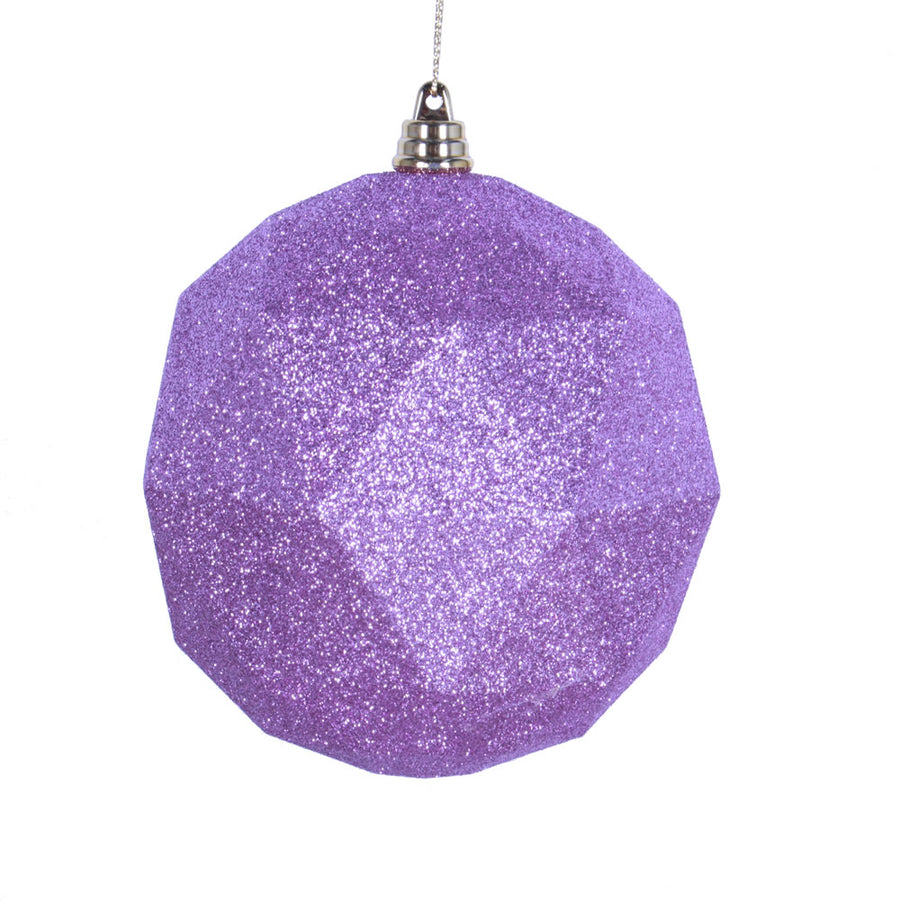 4.75" Orchid Glitter Geo Ball