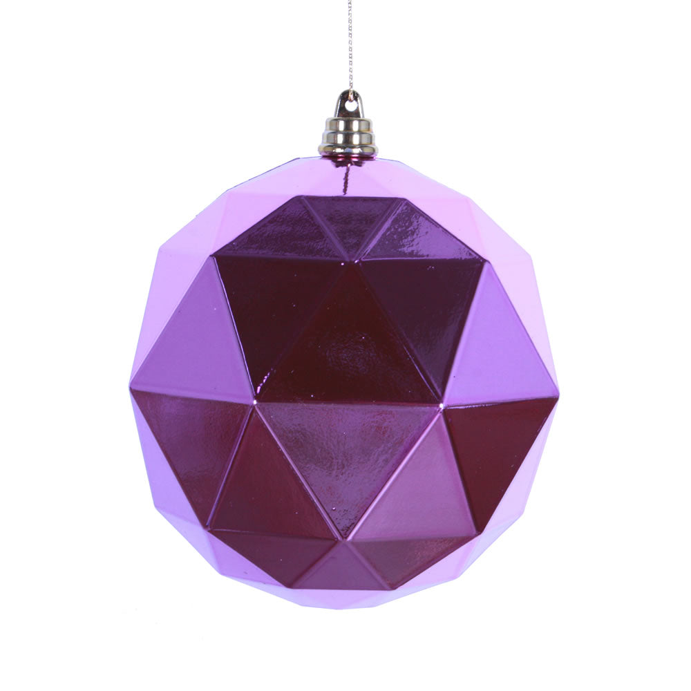 6" Orchid Shiny Geometric Ball