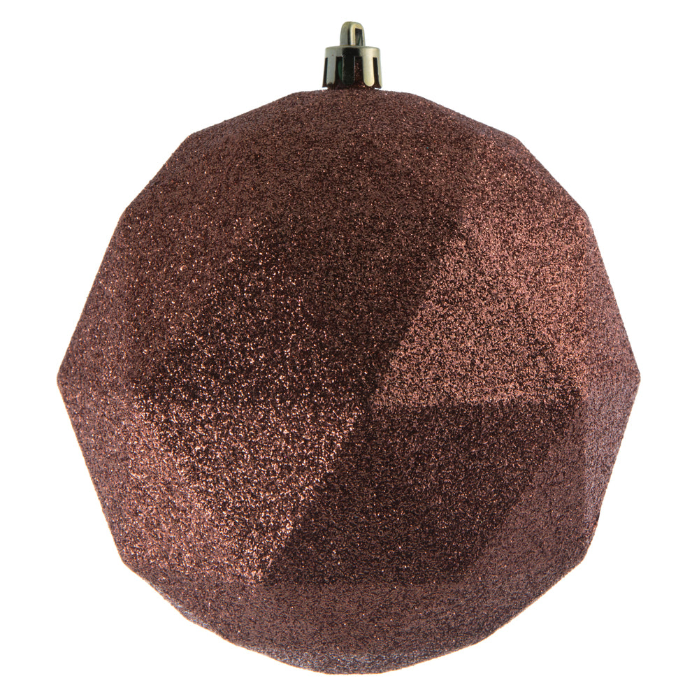 8" Coral Glitter Geometric Ball