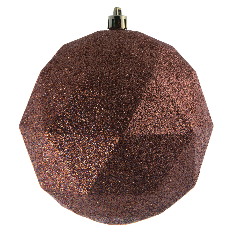 8" Coral Glitter Geometric Ball