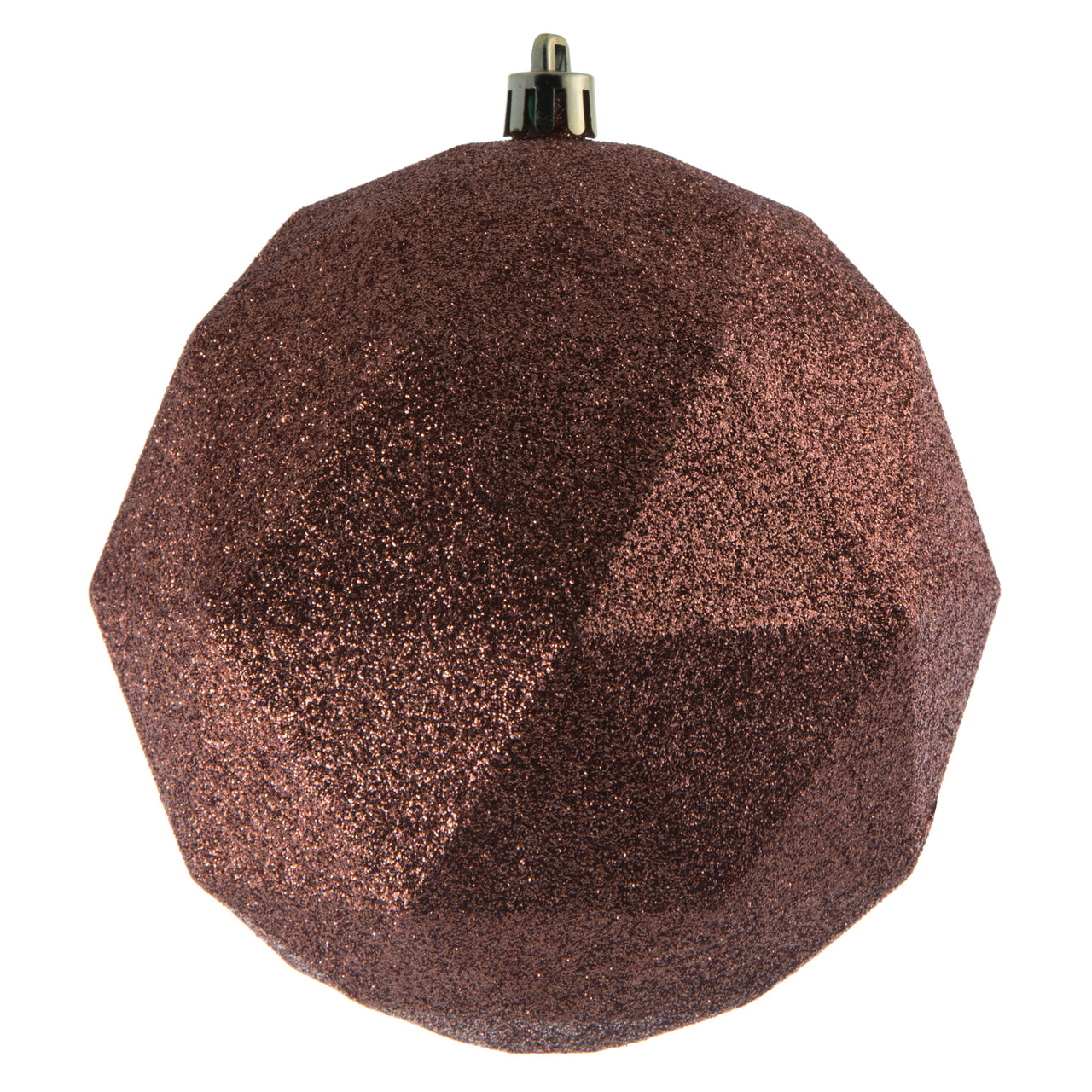 6" Coral Glitter Geometric Ball