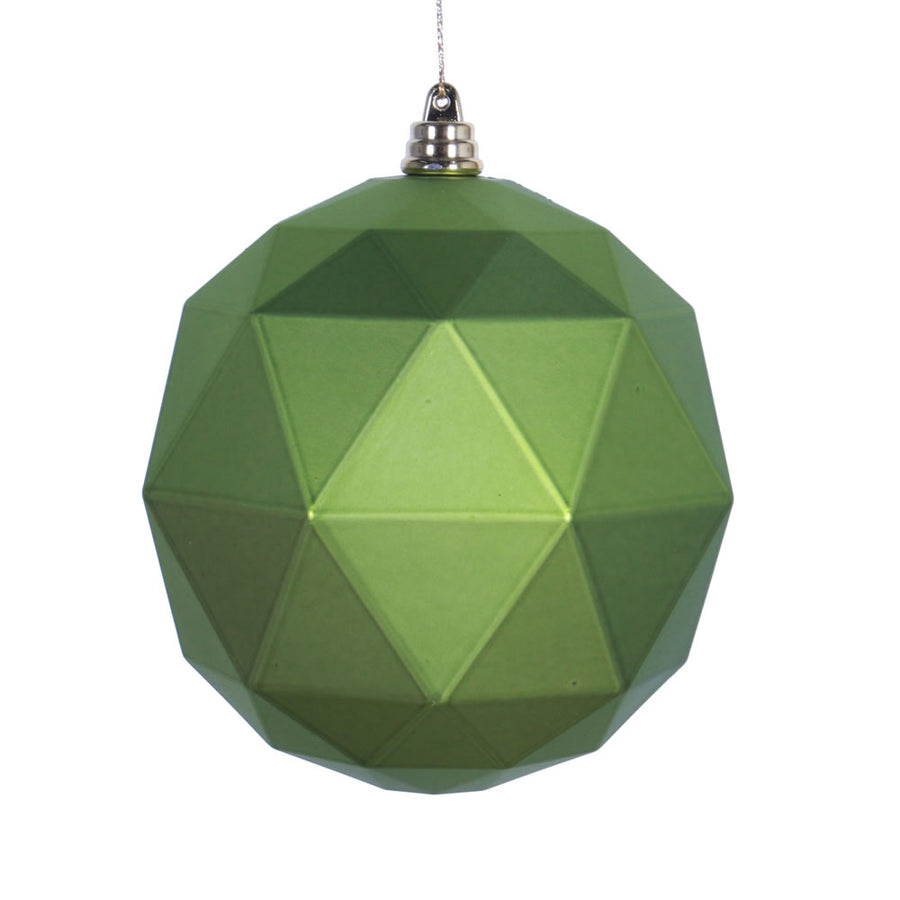 8" Lime Matte Geometric Ball