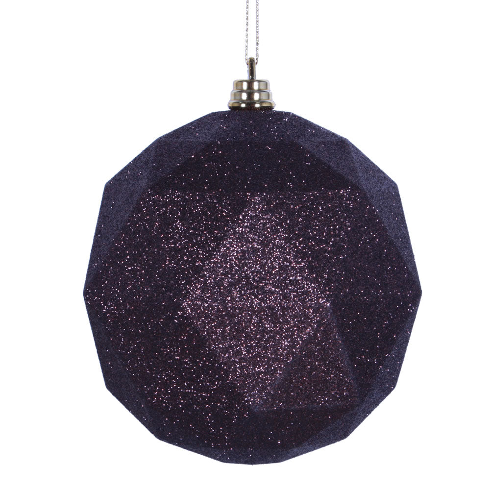 6" Mocha Glitter Geometric Ball