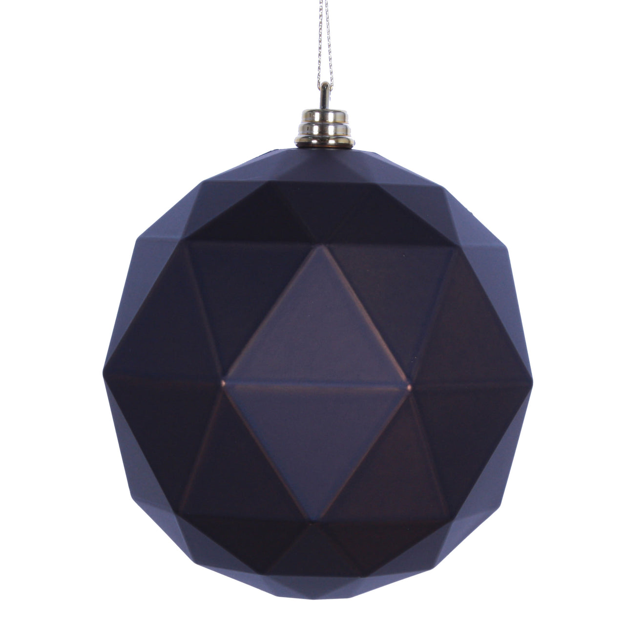 6" Chocolate Matte Geometric Ball