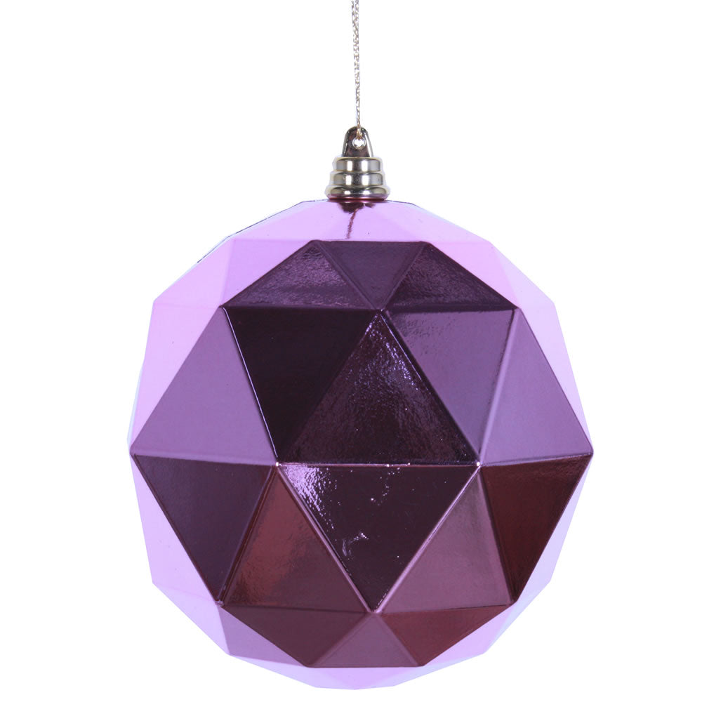 6" Pink Shiny Geometric Ball