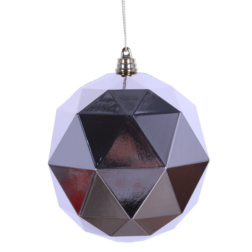8" Café Latte Shiny Geometric Ball
