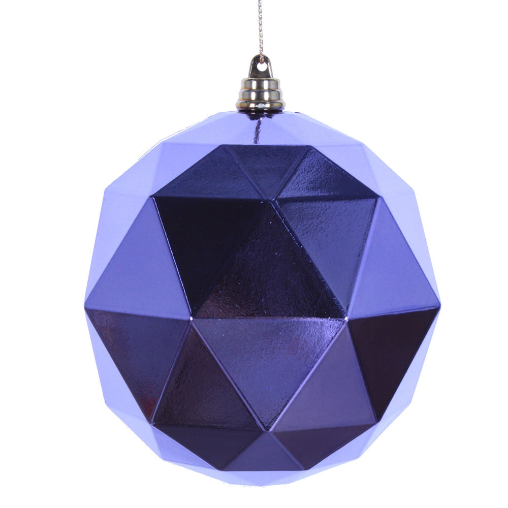 8" Lavender Shiny Geometric Ball