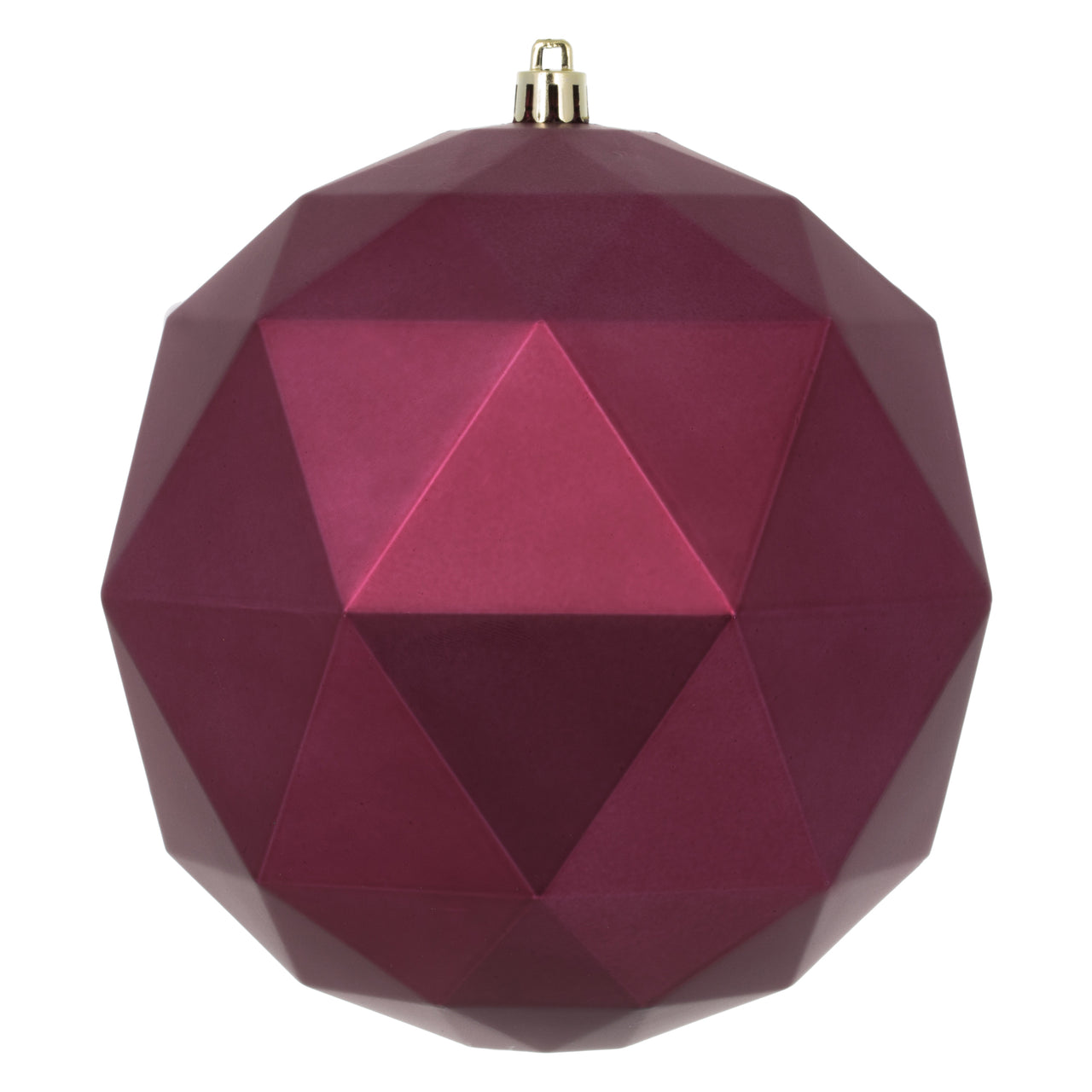 6" Berry Red Matte Geometric Ball