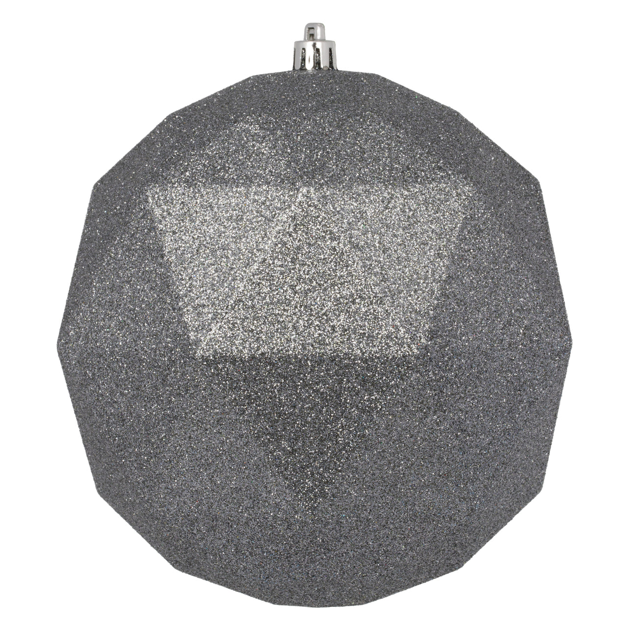 6" Limestone Glitter Geometric Ball