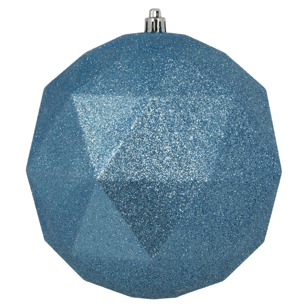 6" Periwinkle Glitter Geo Ball