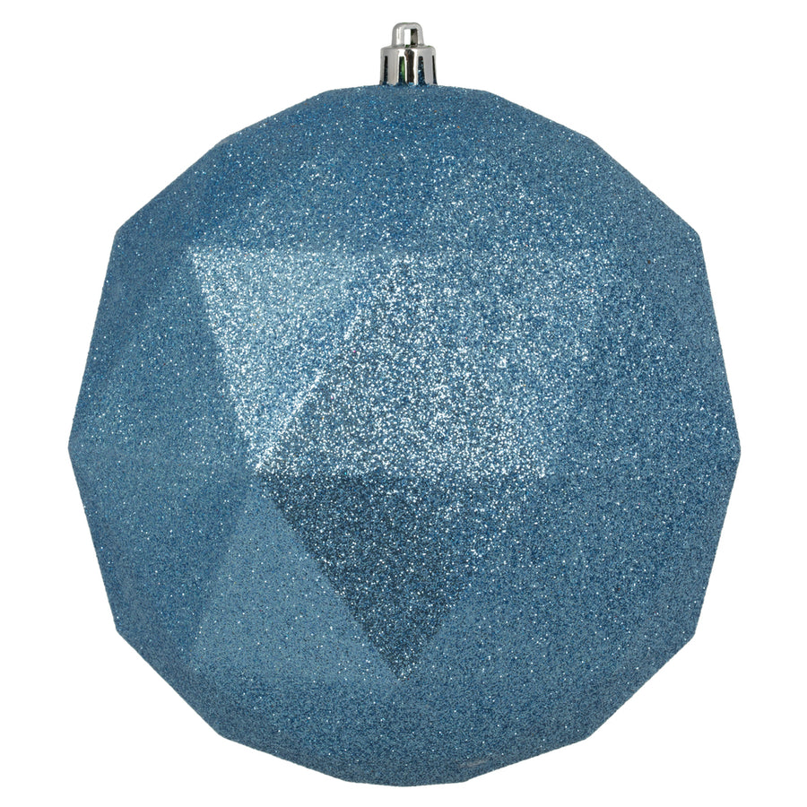 6" Periwinkle Glitter Geo Ball