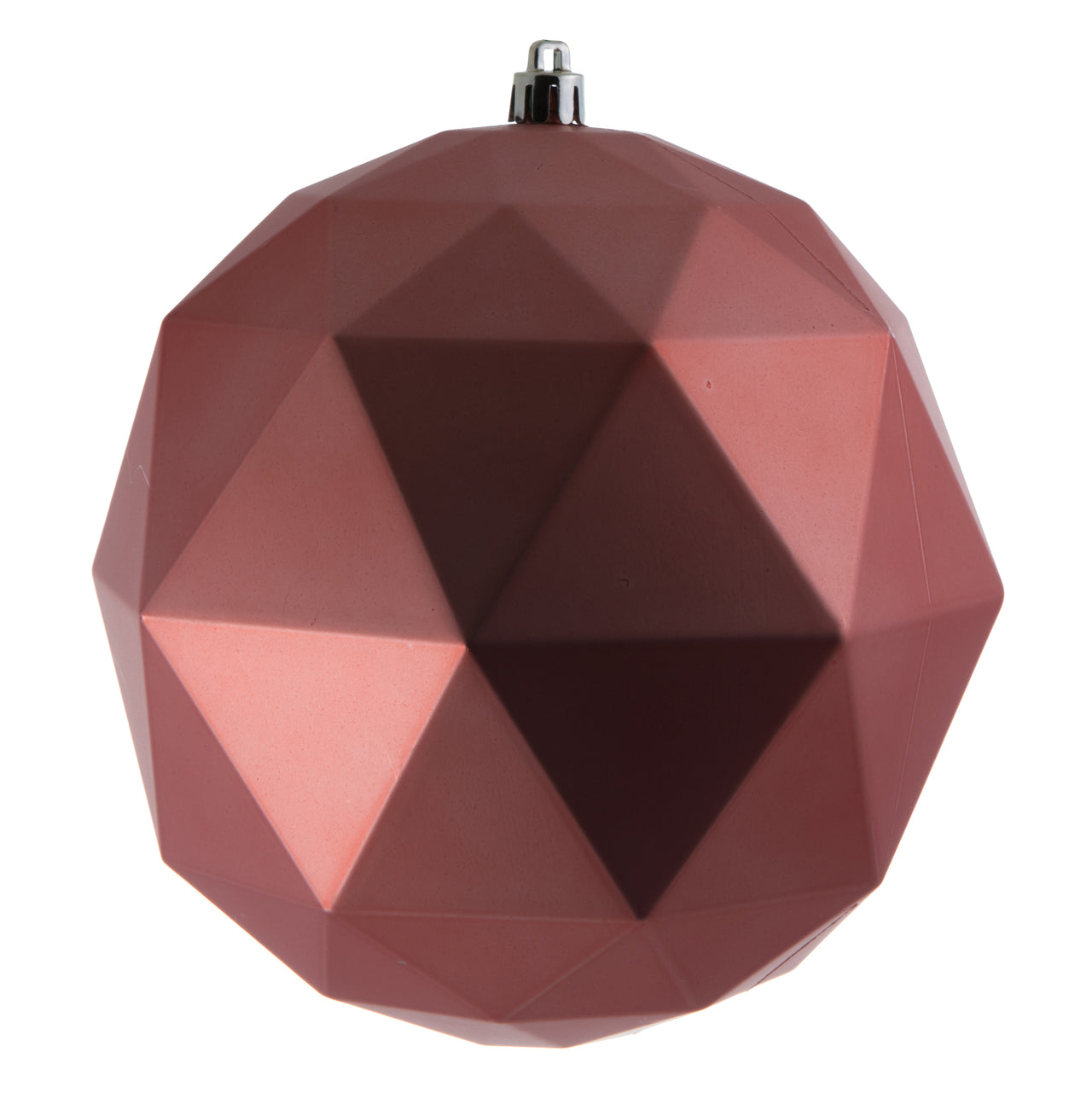 6" Coral Matte Geometric Ball