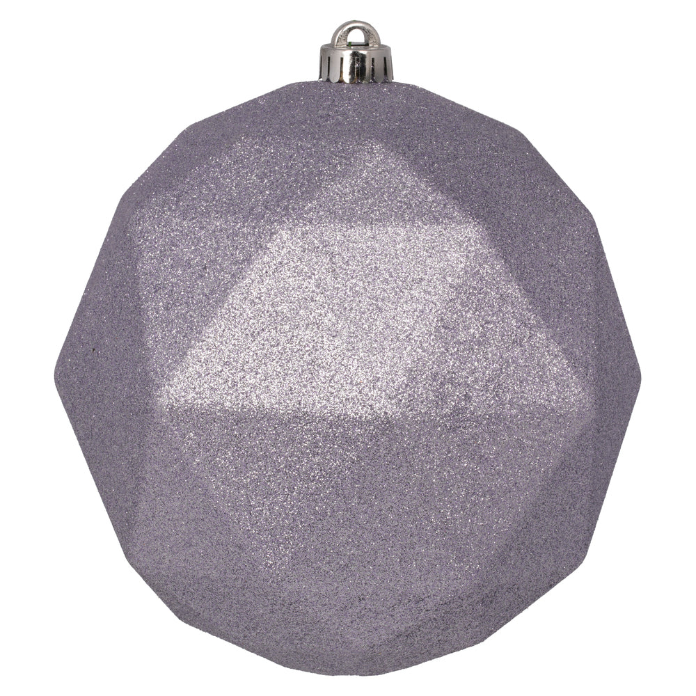 8" Lilac Glitter Geometric Ball