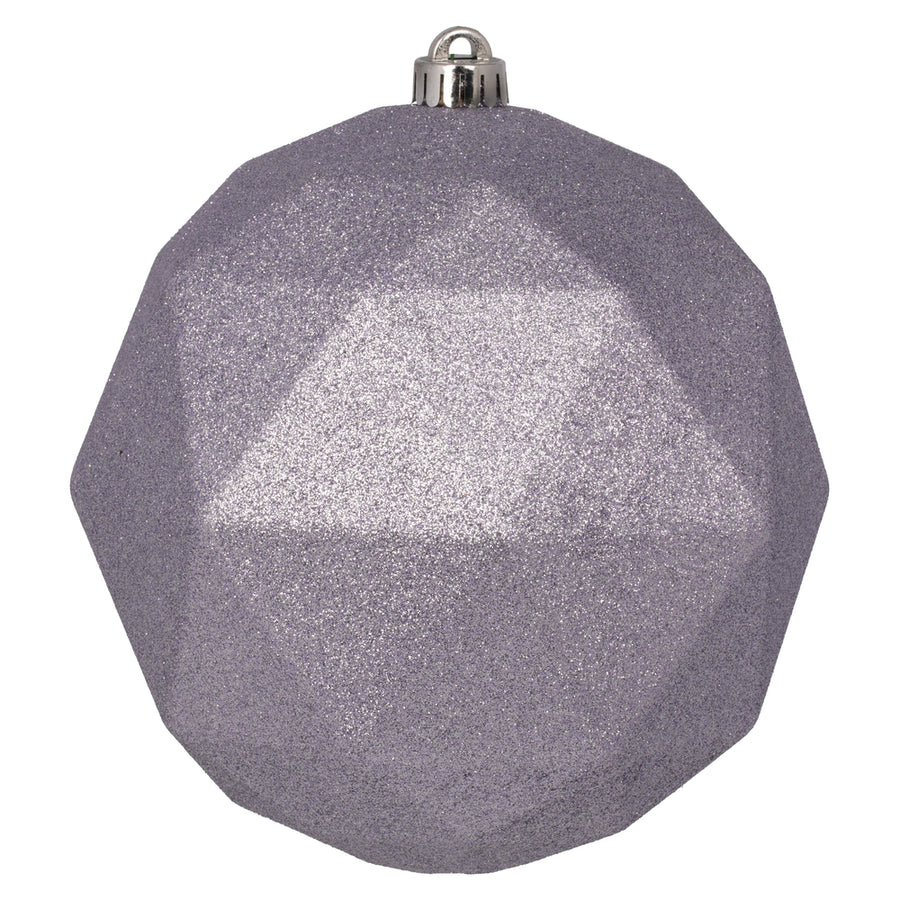 8" Lilac Glitter Geometric Ball
