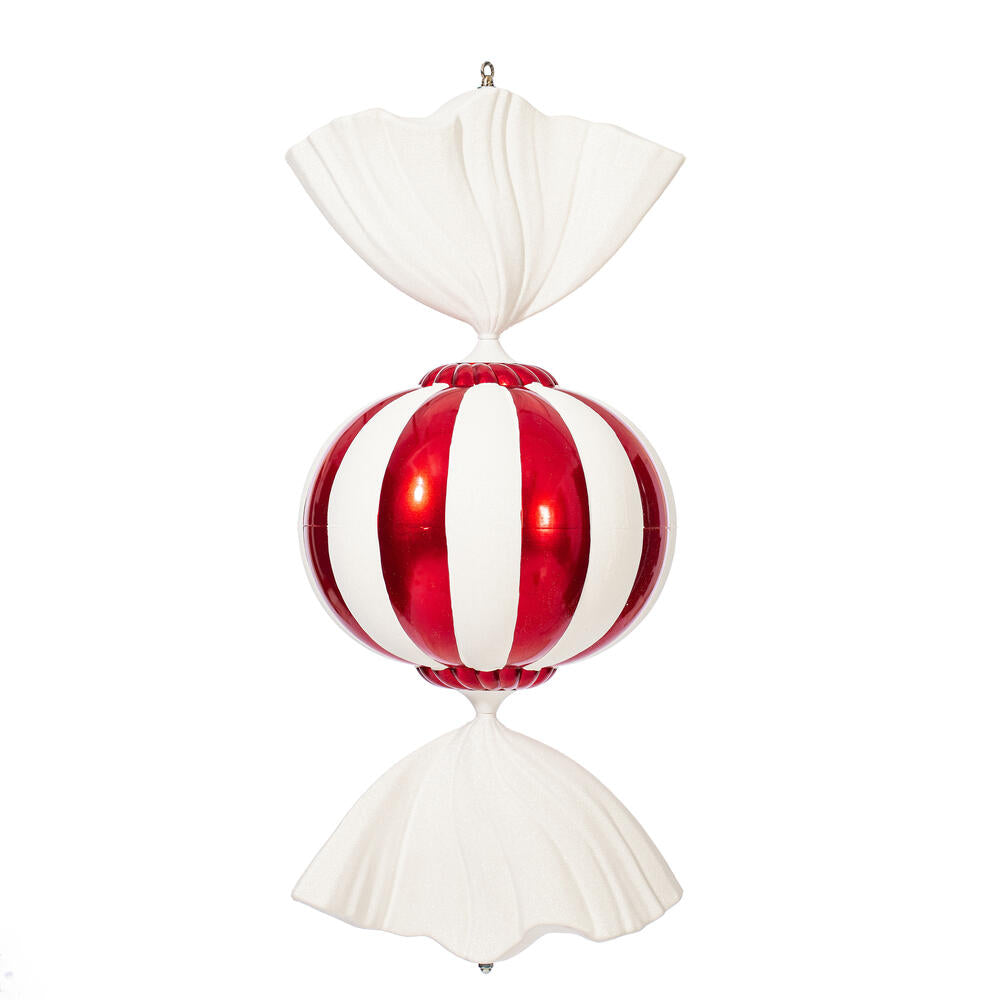36" Red/White Candy Ornament