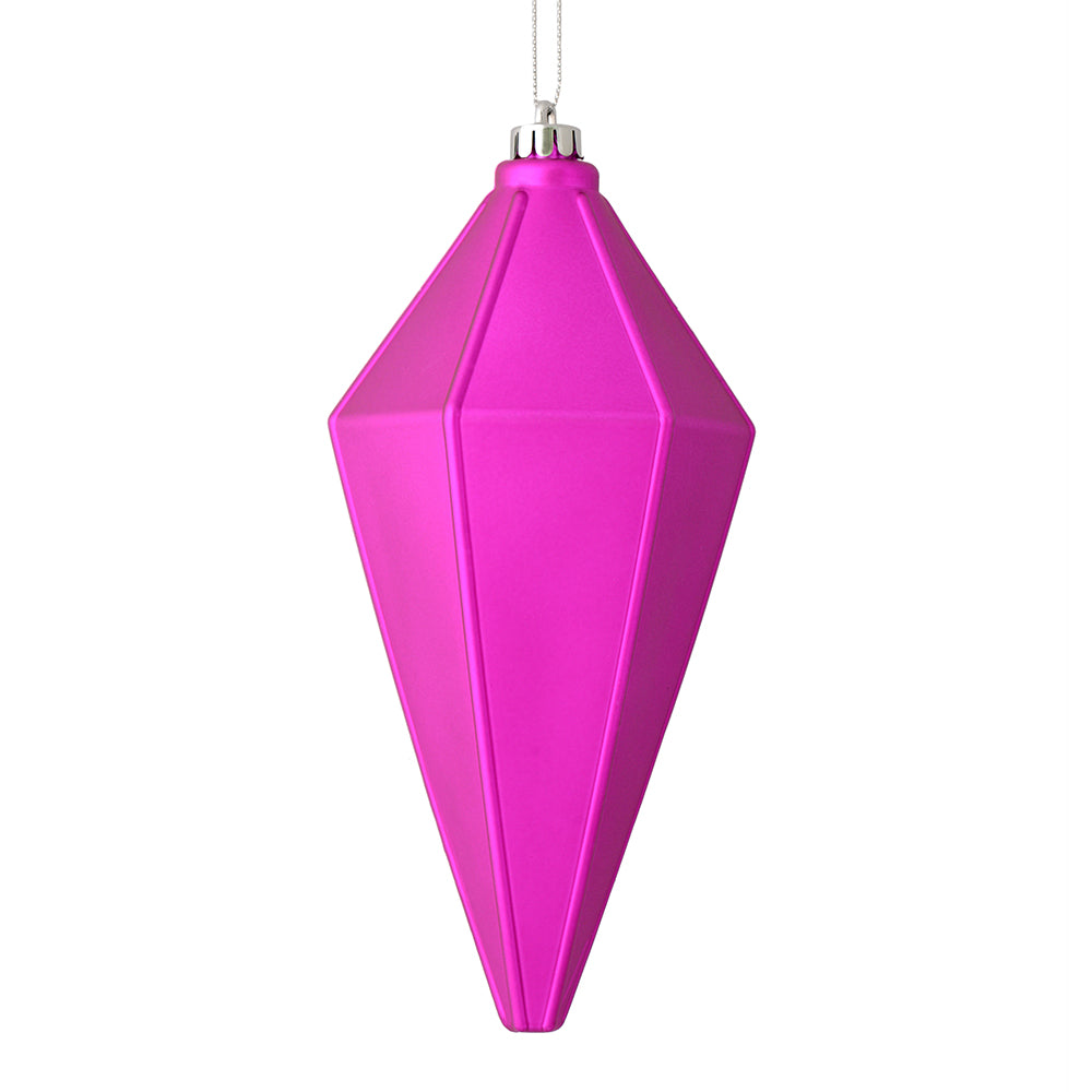 7" Fuchsia Matte Lantern Ornament