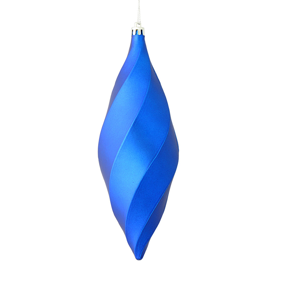 8" Blue Matte Swirl Finial
