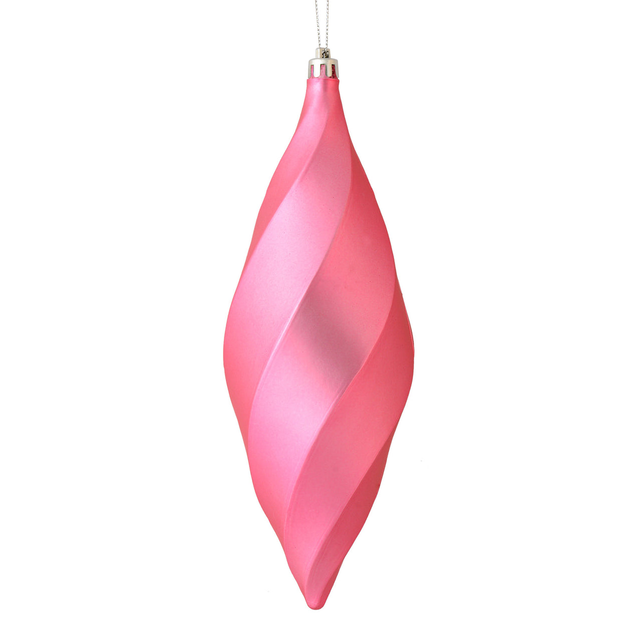 8" Mauve Matte Swirl Finial