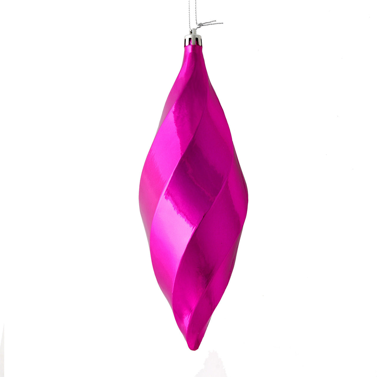 8" Mauve Shiny Swirl Finial