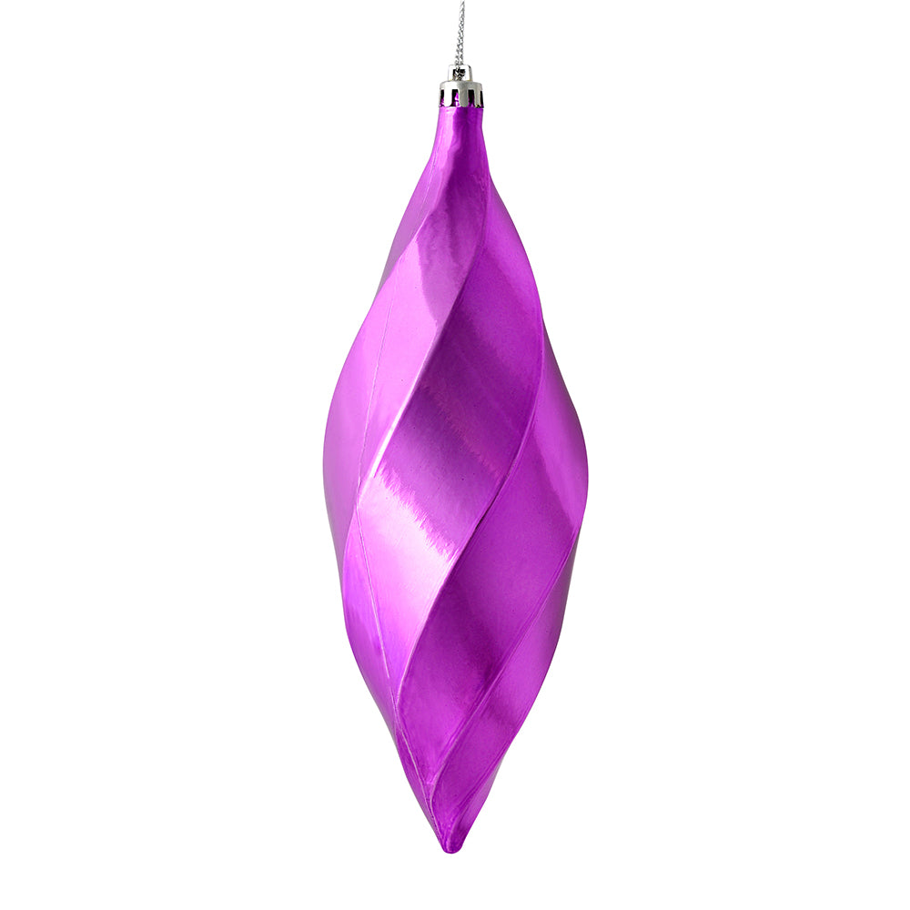 8" Orchid Shiny Swirl Finial