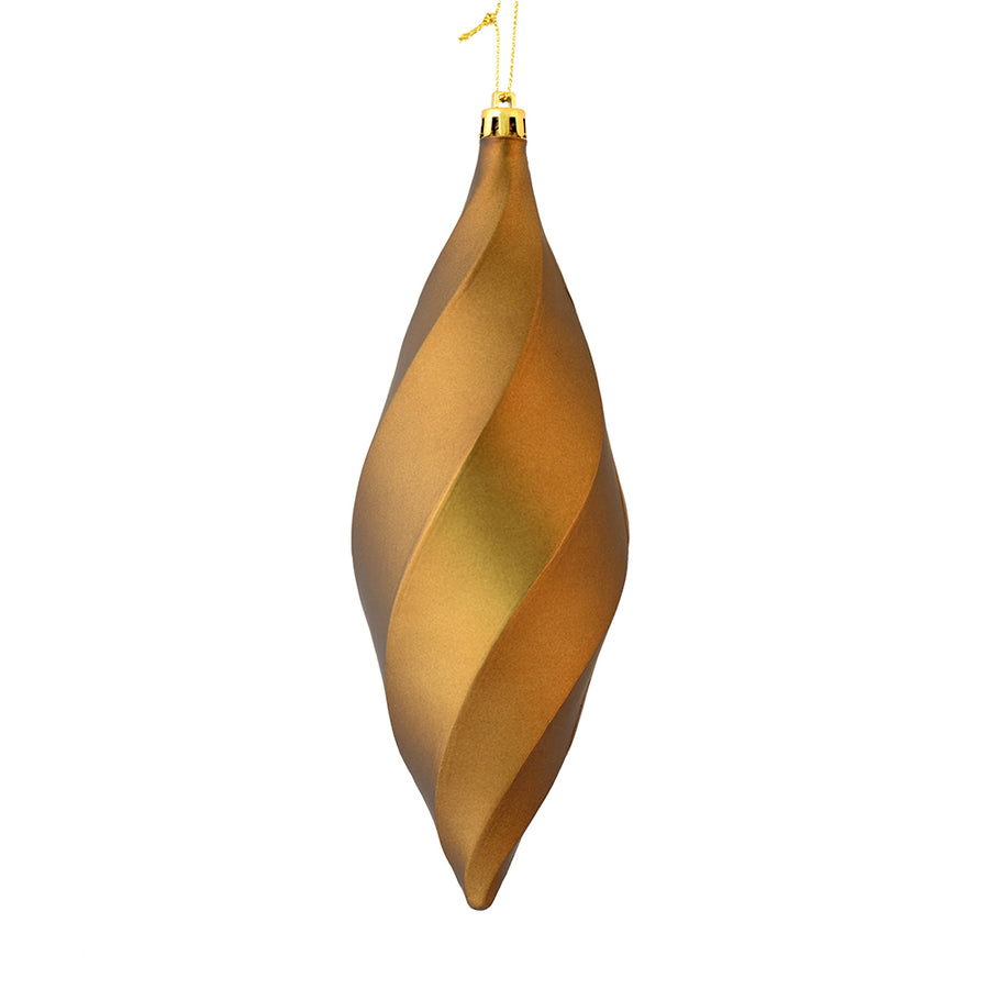 8" Mocha Matte Swirl Finial