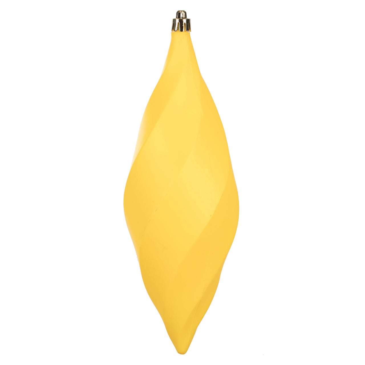 8" Yellow Matte Swirl Finial