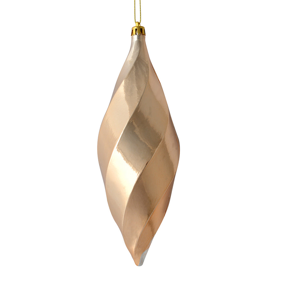 8" Café Latte Shiny Swirl Finial
