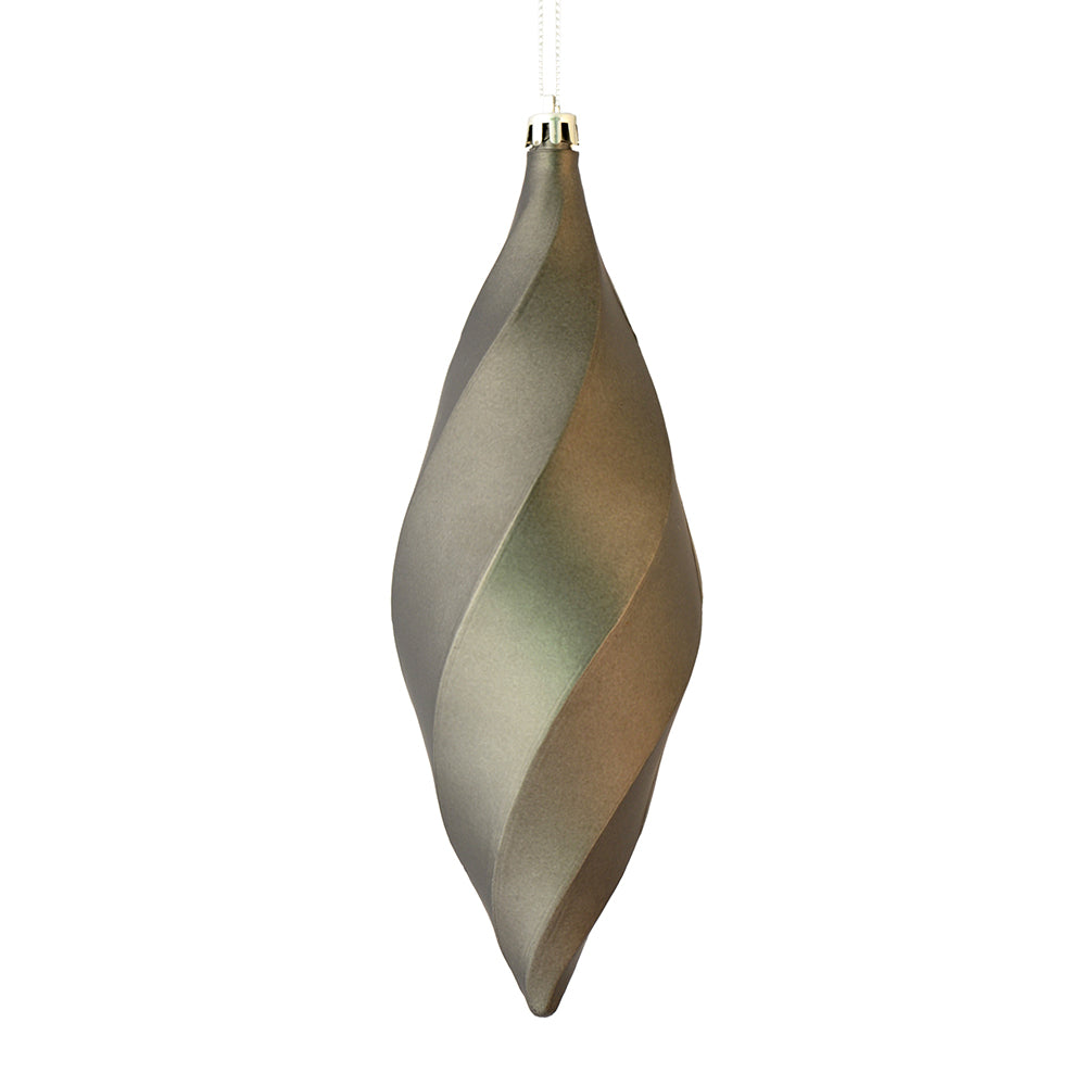 8" Pewter Matte Swirl Finial