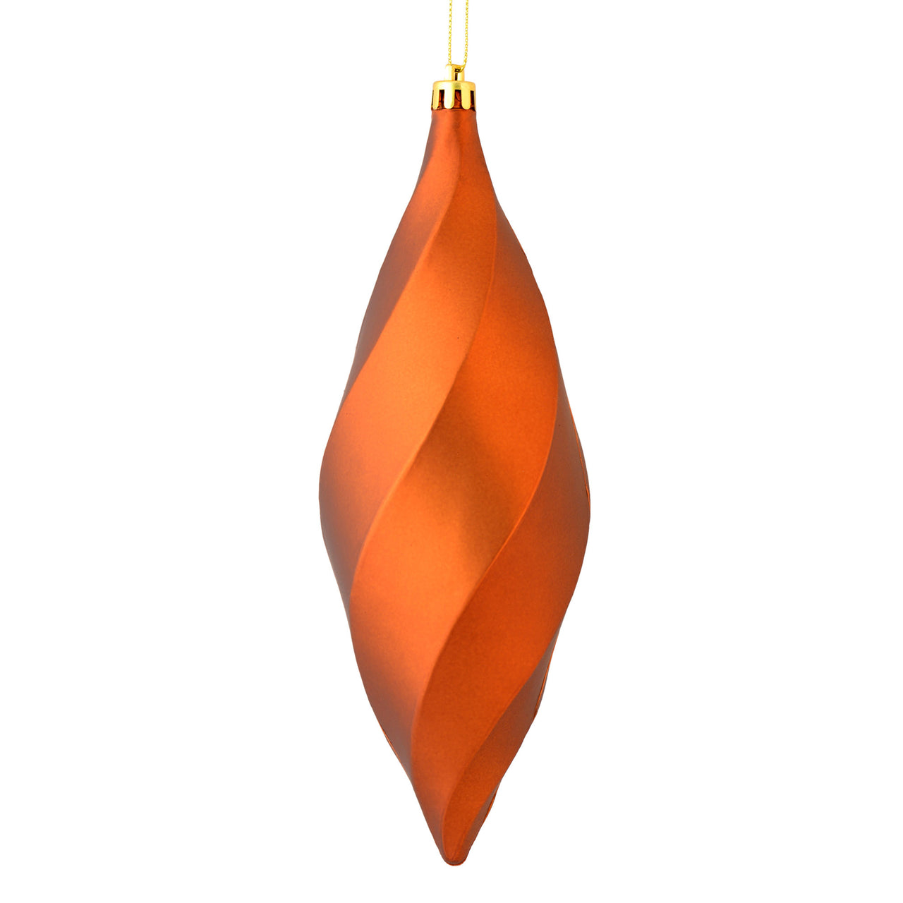 8" Copper Matte Swirl Finial