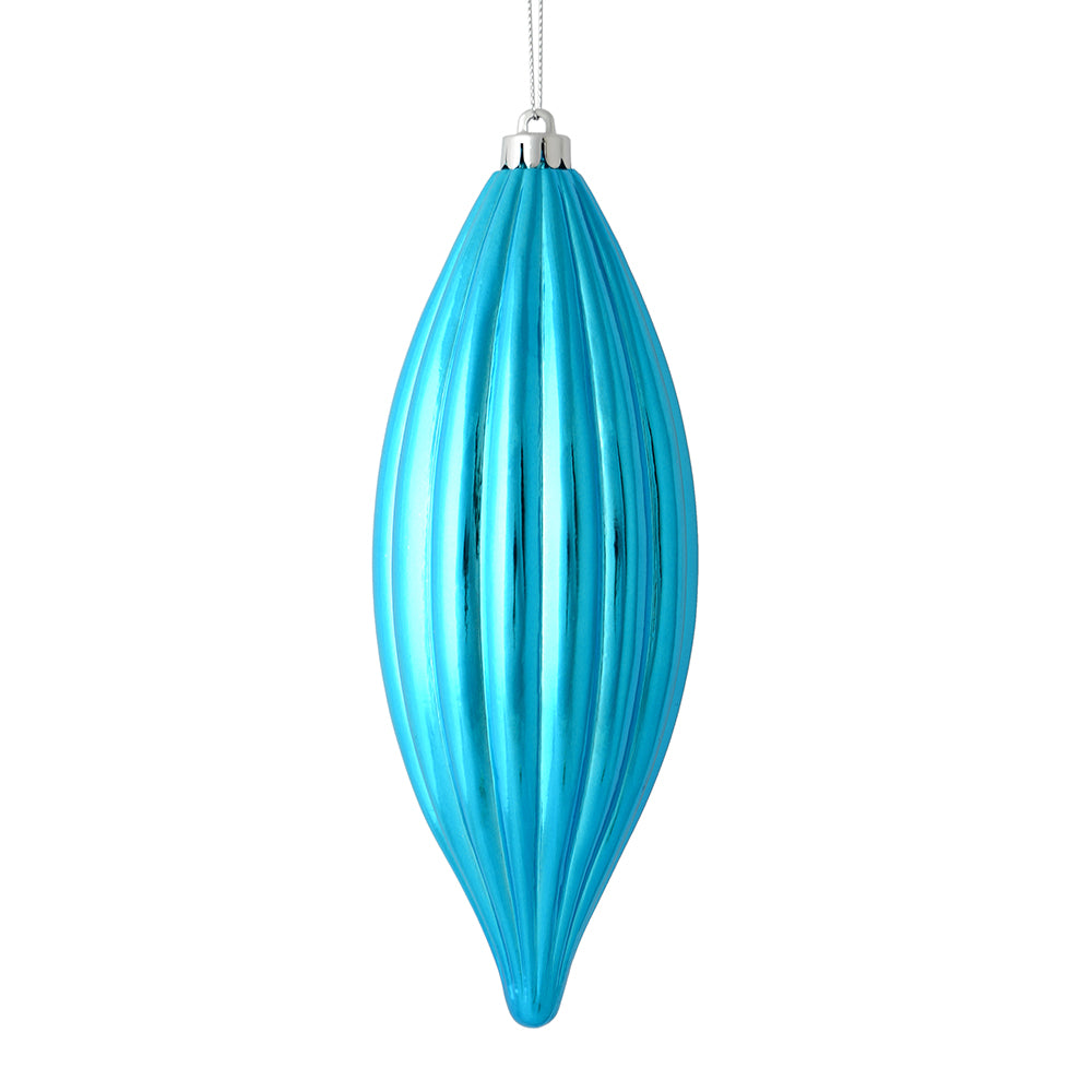 8" Turquoise Shiny Line Finial