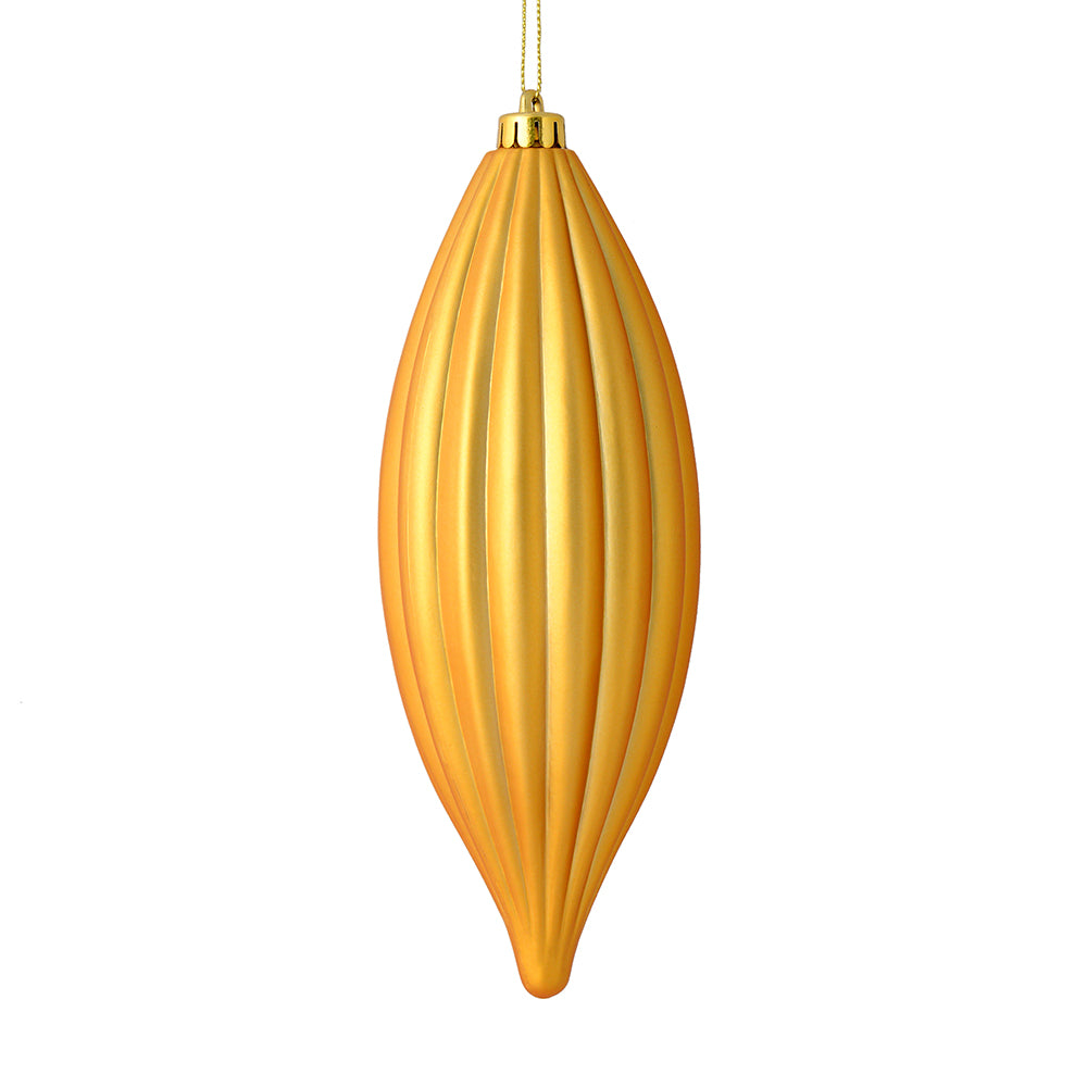 8" Honey Gold Matte Line Finial