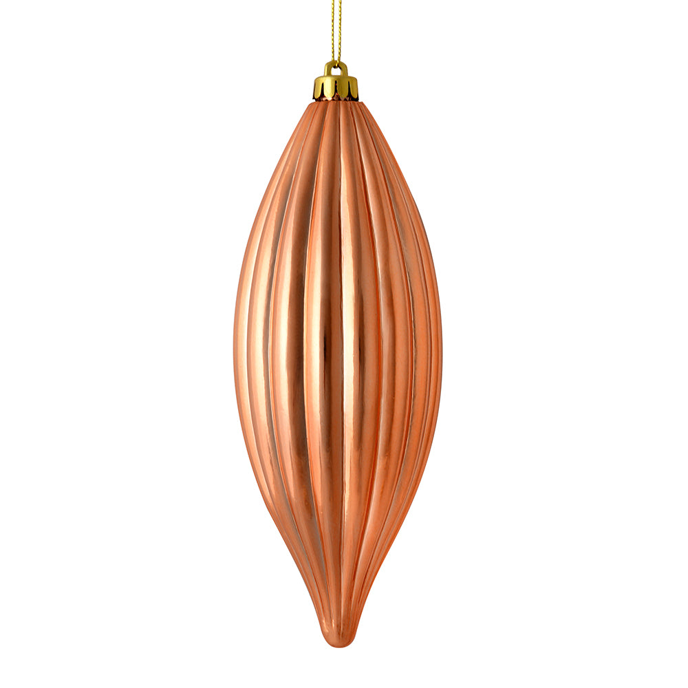 8" Rose Gold Shiny Line Finial