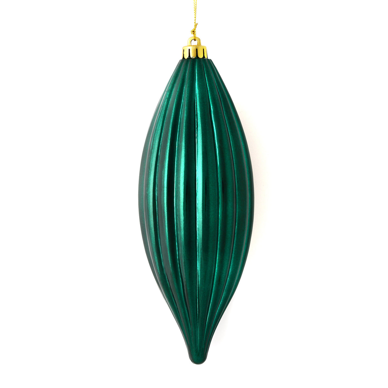 8" Sea Blue Shiny Line Finial