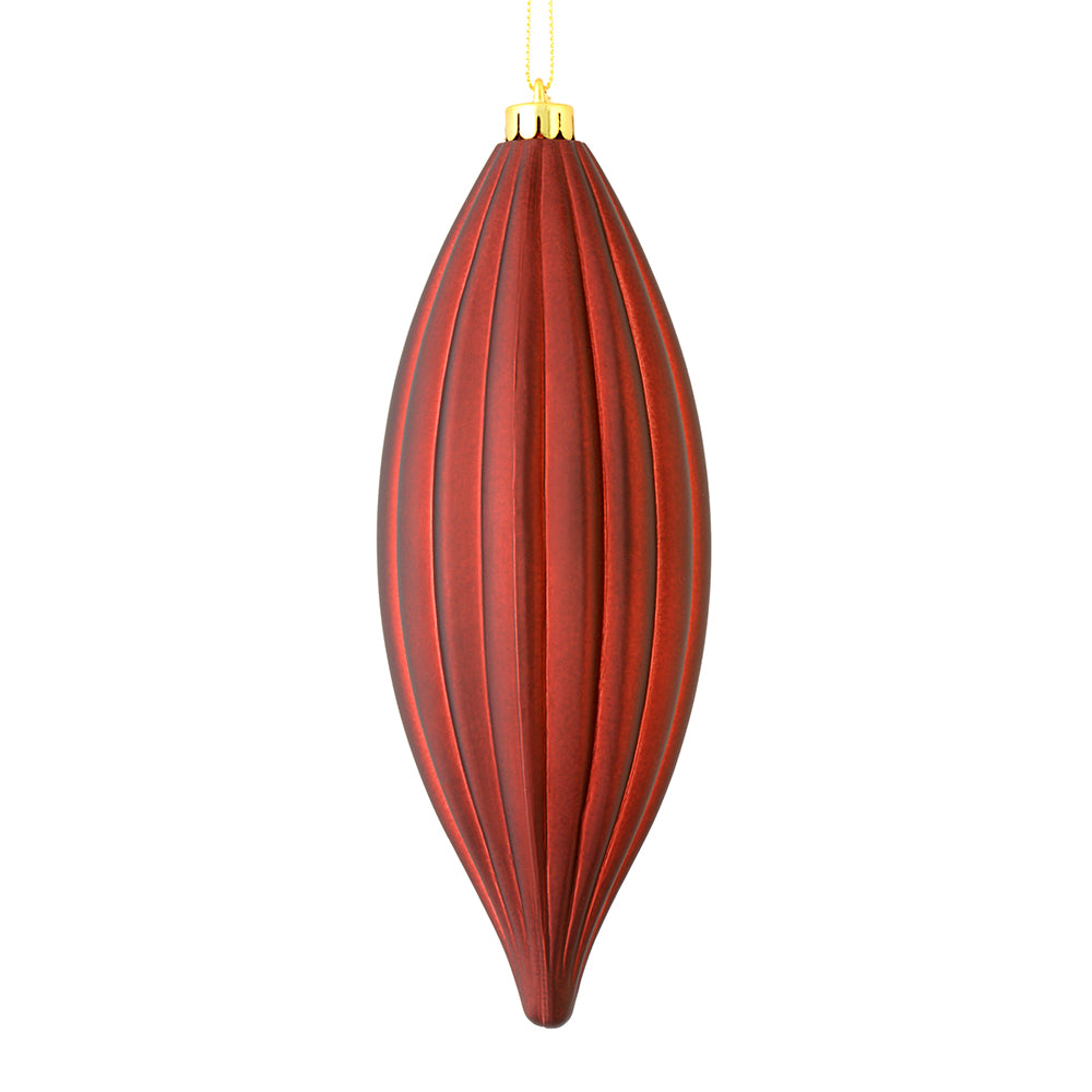 8" Burgundy Matte Line Finial