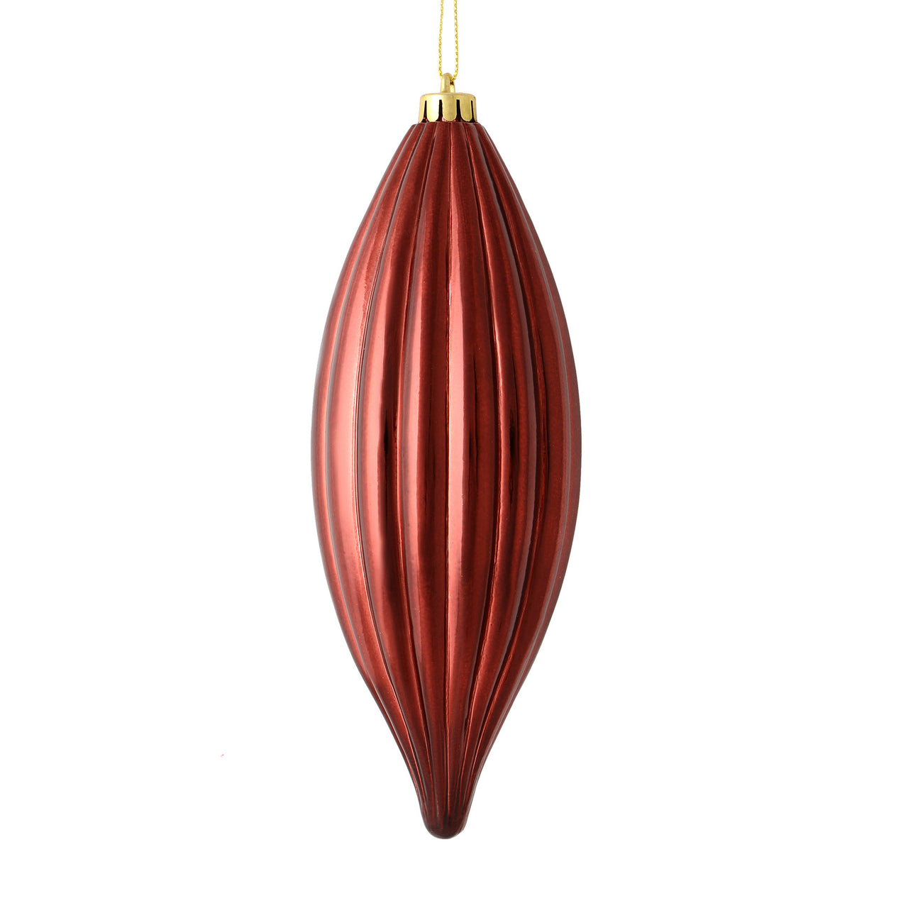 8" Burgundy Shiny Line Finial