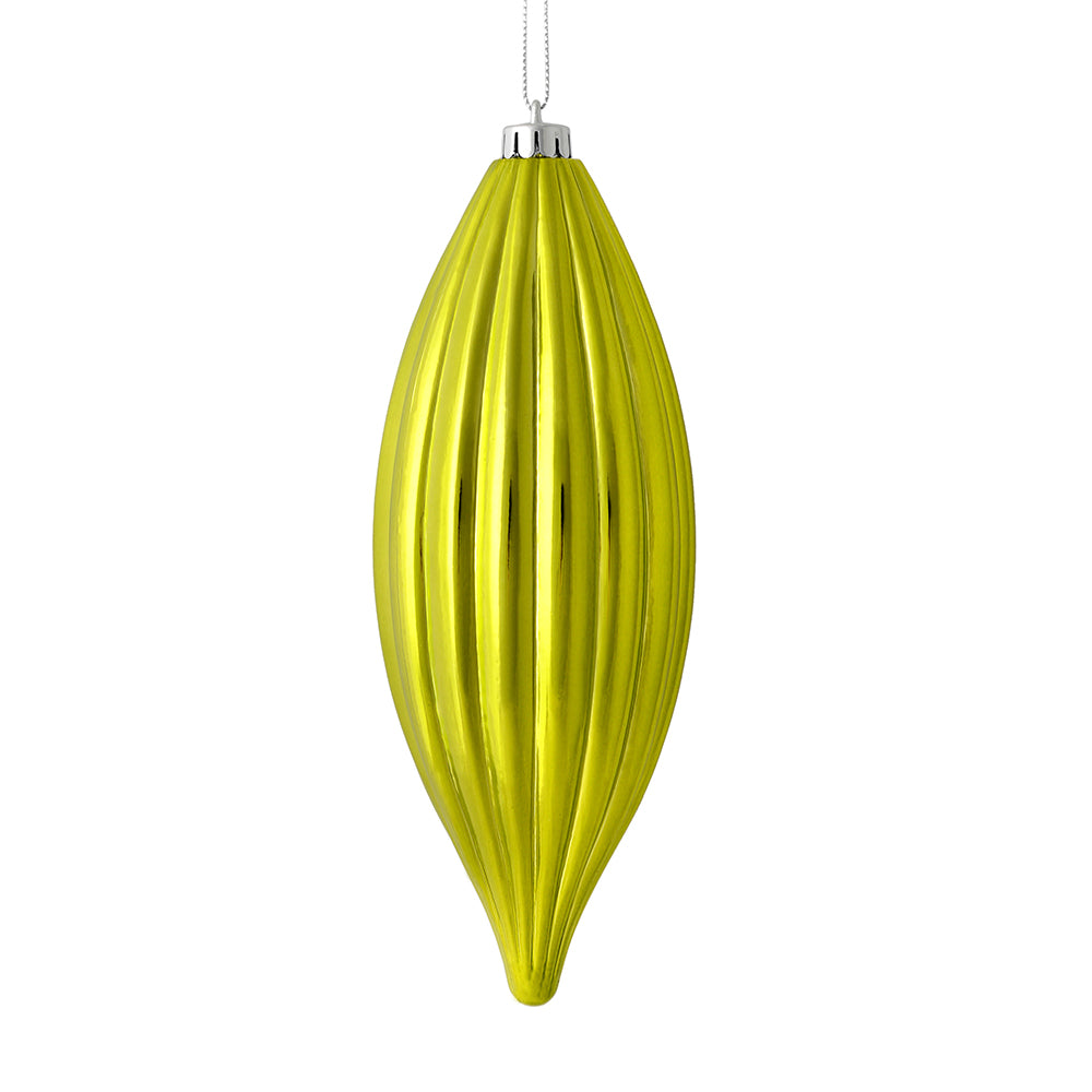 8" Lime Shiny Line Finial