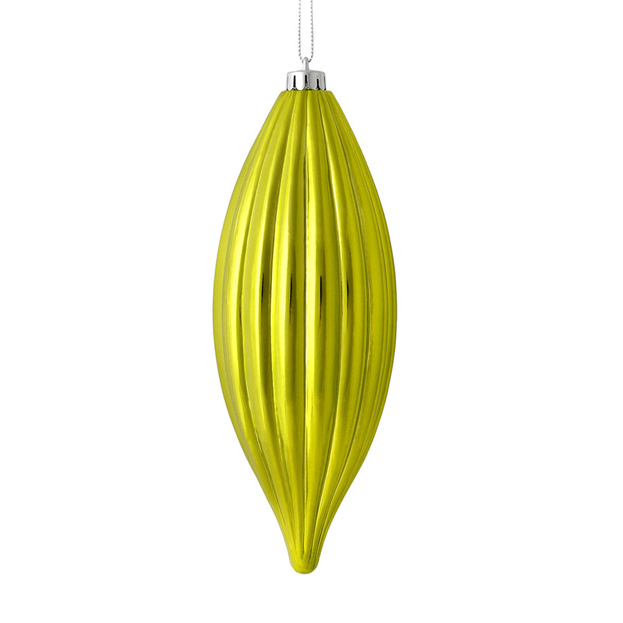 8" Lime Shiny Line Finial