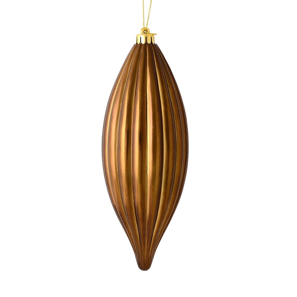 8" Mocha Shiny Line Finial