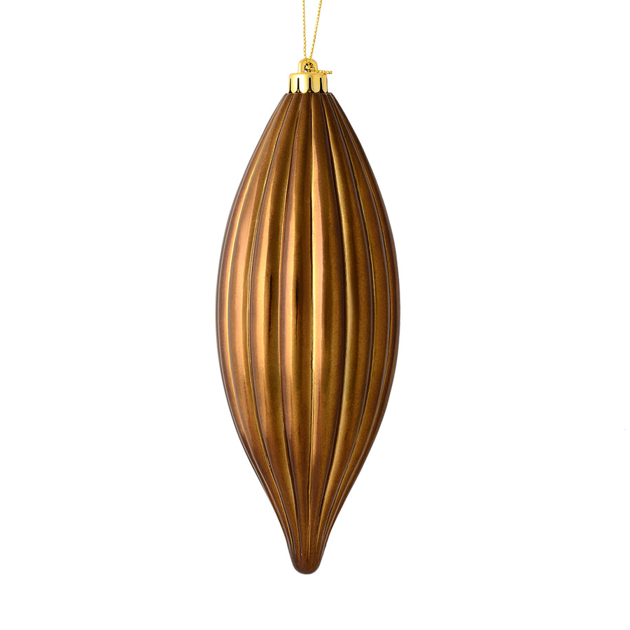 8" Mocha Shiny Line Finial