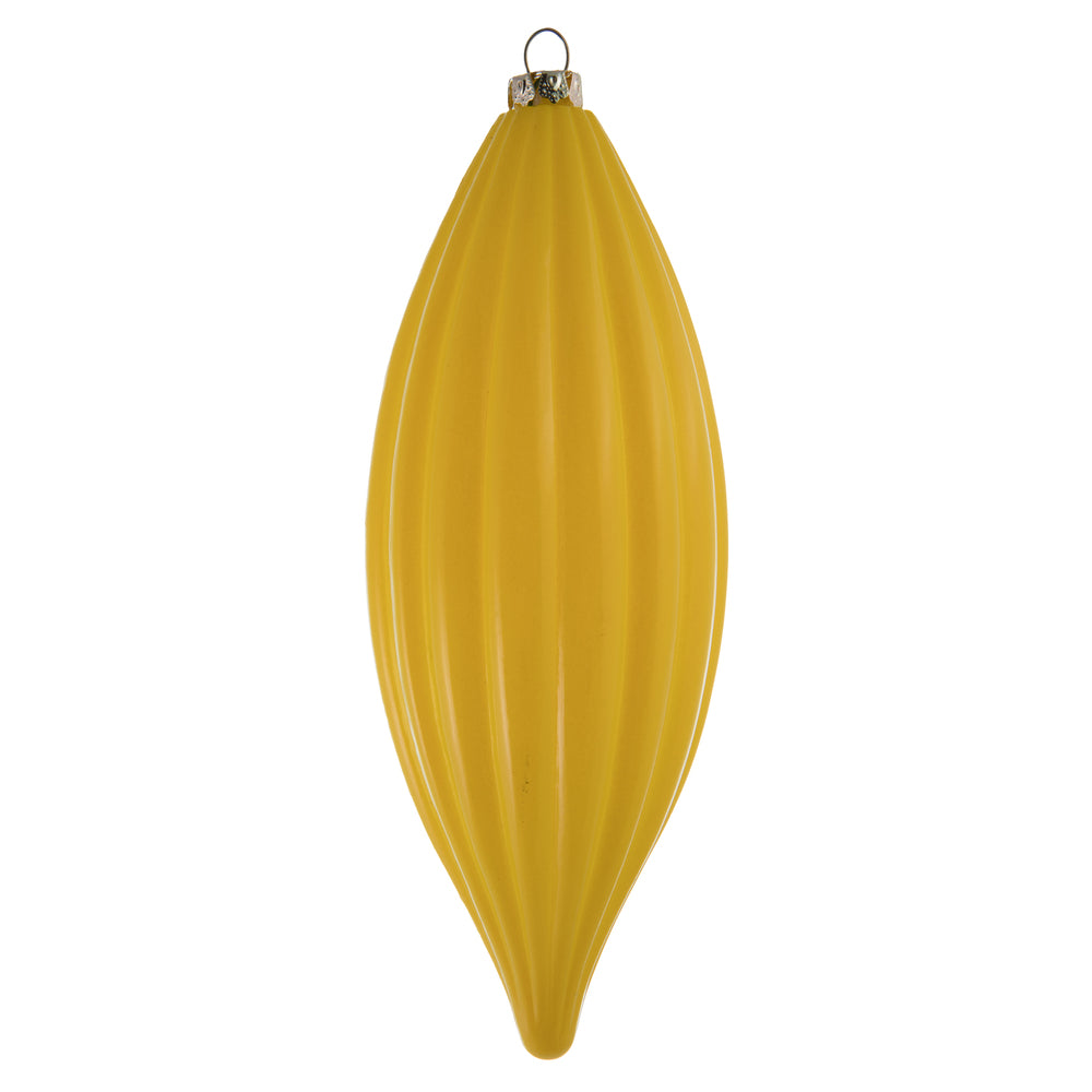 8" Yellow Shiny Line Finial