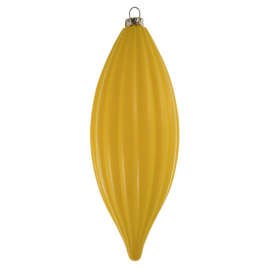 8" Yellow Shiny Line Finial