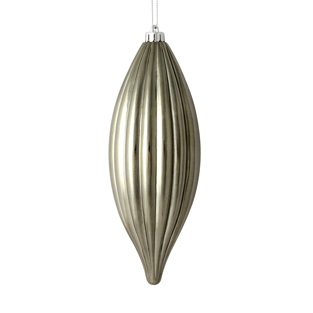 8" Pewter Shiny Line Finial
