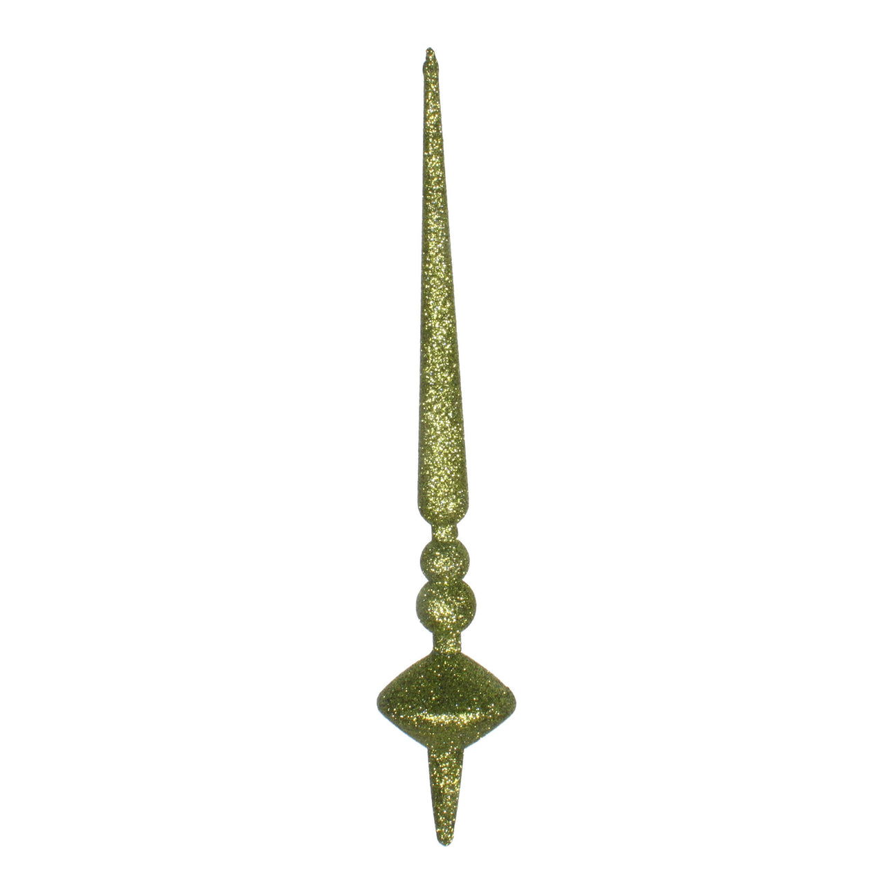 12" Olive Glitter Cupola Finial
