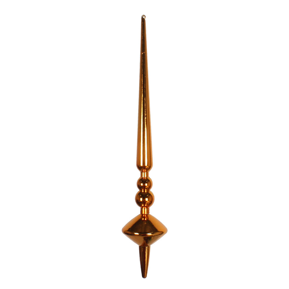 12" Burnish Orange Shiny Cupola Finial 3