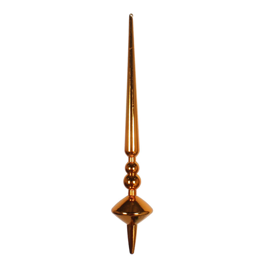 12" Burnish Orange Shiny Cupola Finial 3
