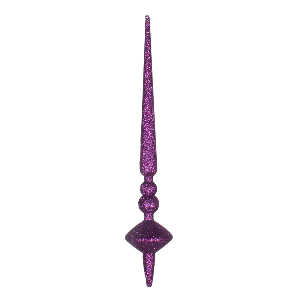 12" Plum Glitter Cupola Finial