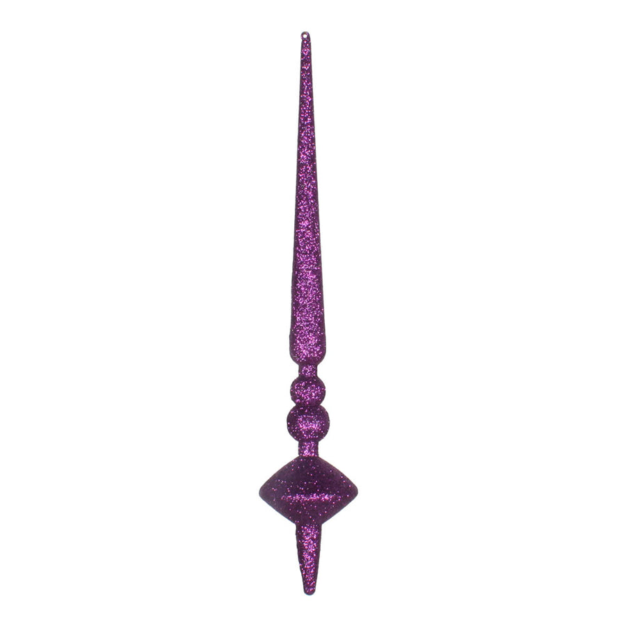 12" Plum Glitter Cupola Finial