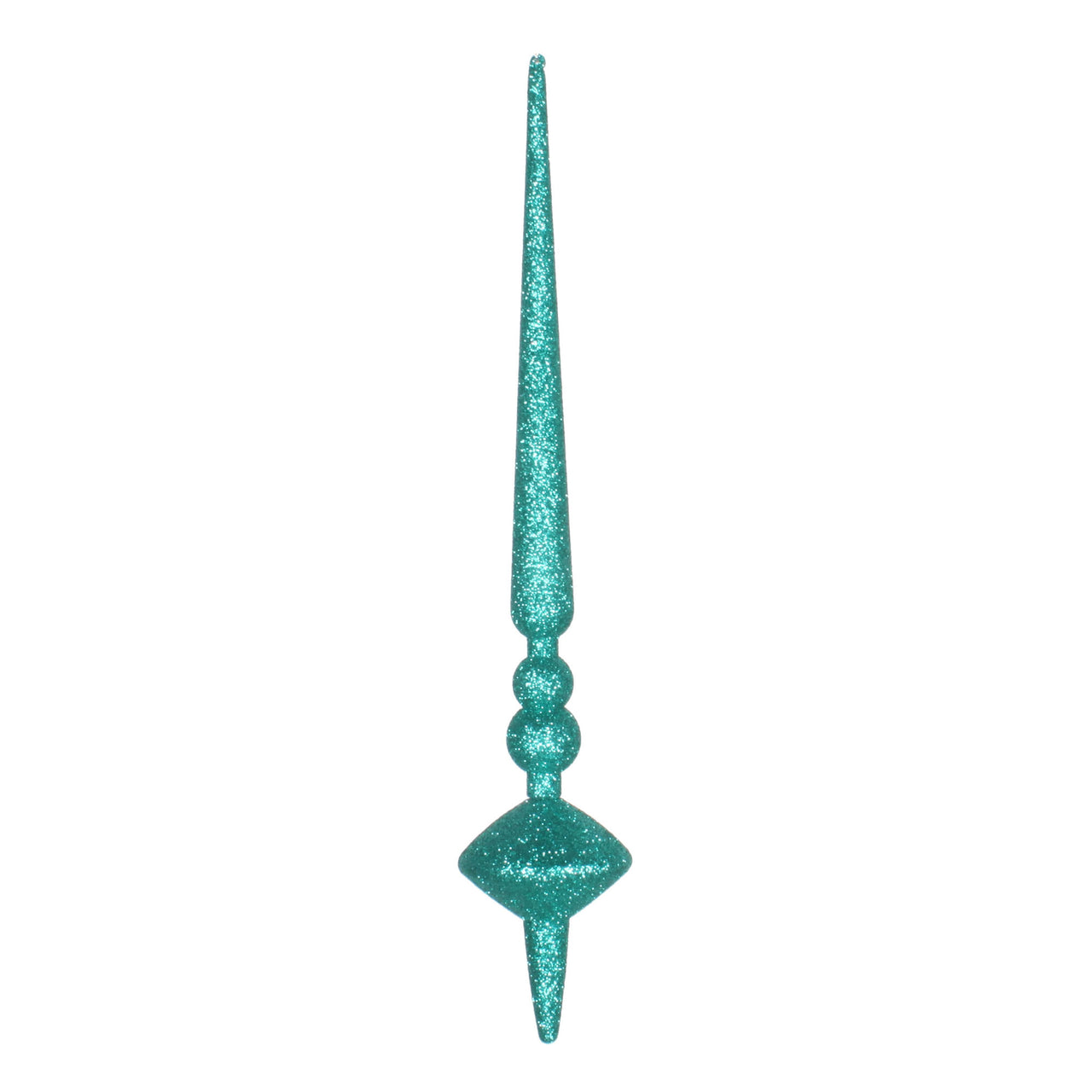 12" Teal Glitter Cupola Finial